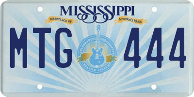 MS license plate MTG444
