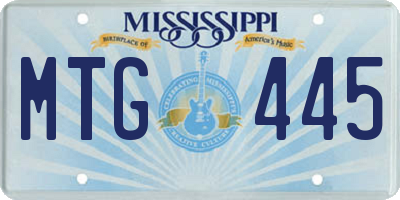 MS license plate MTG445
