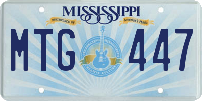 MS license plate MTG447
