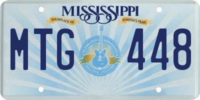 MS license plate MTG448