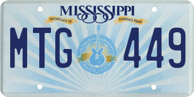 MS license plate MTG449
