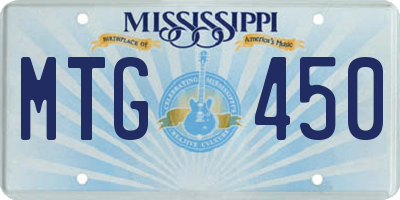 MS license plate MTG450