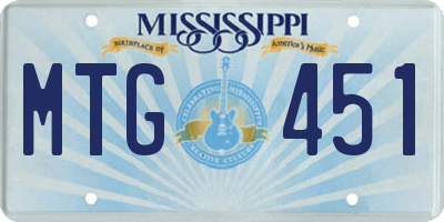 MS license plate MTG451