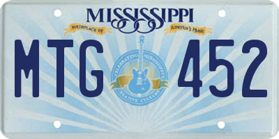 MS license plate MTG452