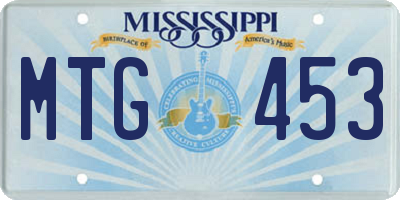MS license plate MTG453