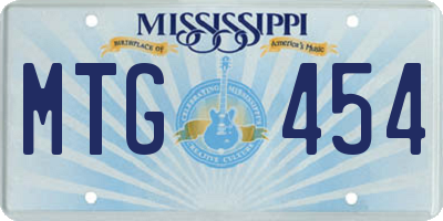 MS license plate MTG454