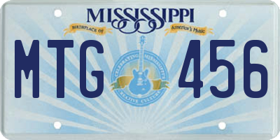 MS license plate MTG456