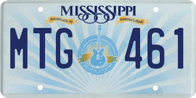 MS license plate MTG461