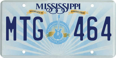 MS license plate MTG464