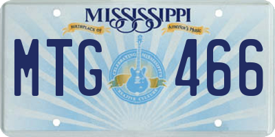 MS license plate MTG466