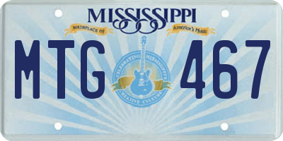 MS license plate MTG467