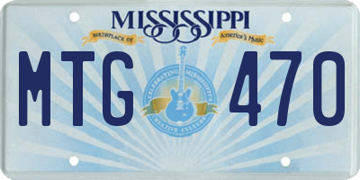 MS license plate MTG470