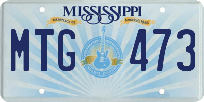 MS license plate MTG473