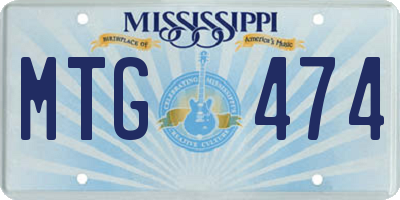 MS license plate MTG474