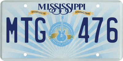 MS license plate MTG476