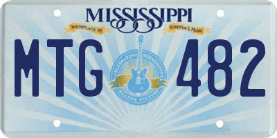 MS license plate MTG482