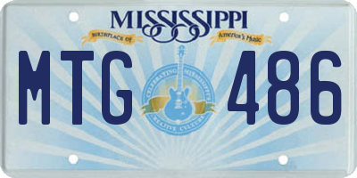 MS license plate MTG486
