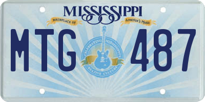 MS license plate MTG487