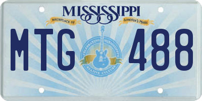 MS license plate MTG488