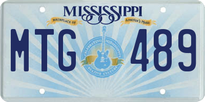 MS license plate MTG489