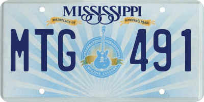 MS license plate MTG491