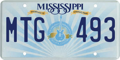 MS license plate MTG493
