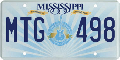 MS license plate MTG498