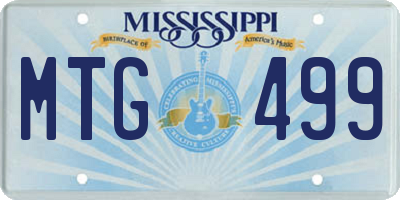 MS license plate MTG499