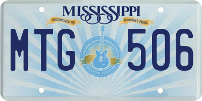 MS license plate MTG506