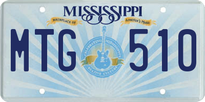 MS license plate MTG510