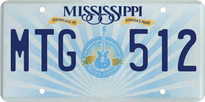 MS license plate MTG512