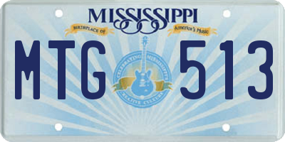 MS license plate MTG513