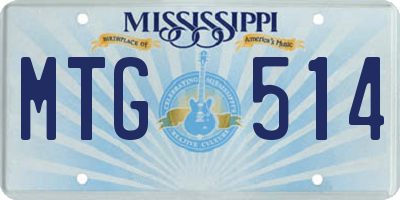 MS license plate MTG514