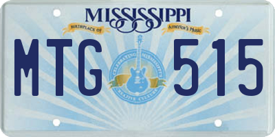 MS license plate MTG515