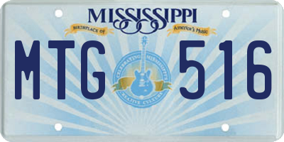 MS license plate MTG516