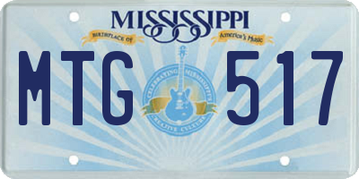 MS license plate MTG517