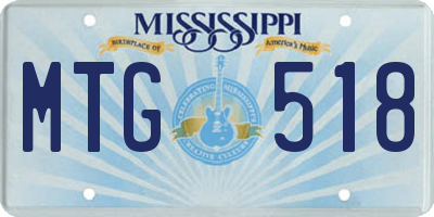 MS license plate MTG518