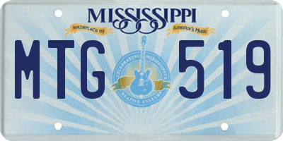 MS license plate MTG519