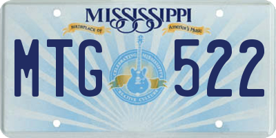 MS license plate MTG522