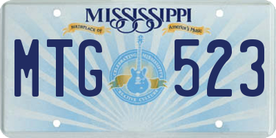MS license plate MTG523