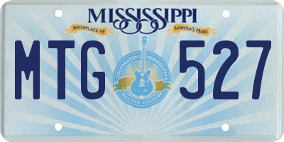 MS license plate MTG527