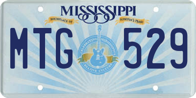 MS license plate MTG529
