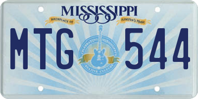 MS license plate MTG544