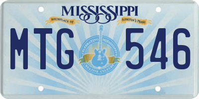 MS license plate MTG546