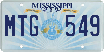 MS license plate MTG549