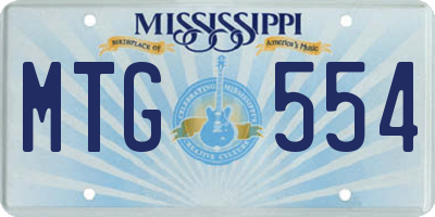 MS license plate MTG554