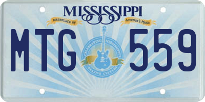 MS license plate MTG559