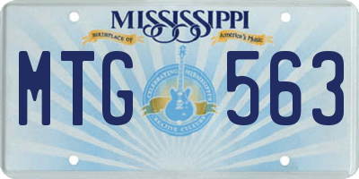 MS license plate MTG563