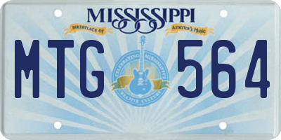MS license plate MTG564