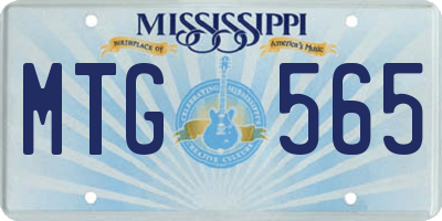 MS license plate MTG565